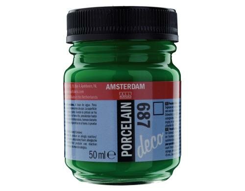 Amsterdam Porzellanfarbe 50 ml LEUCH.GRN, Deckfähigkeit: Transp.