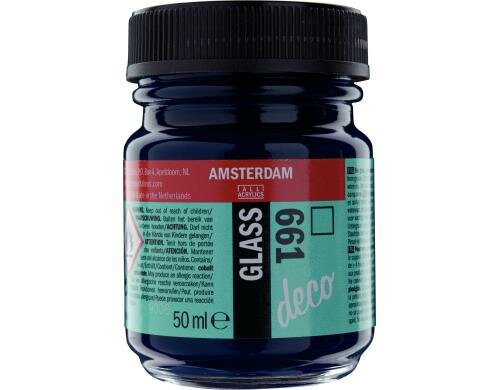 Amsterdam Glasfarbe 50 ml TURKISGRUEN, Deckfähigkeit: Transp.