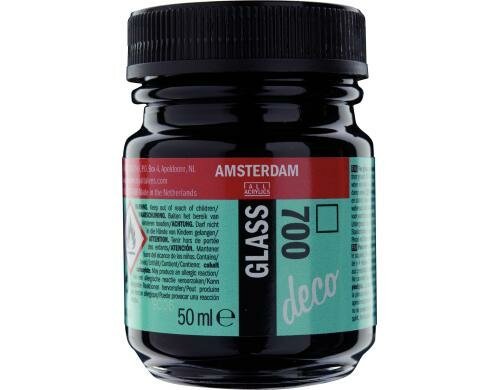 Amsterdam Glasfarbe 50 ml SCHWARZ, Deckfähigkeit: Transparent