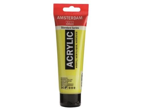 Amsterdam Acrylfarbe Standard 243 120 ml, Farbe: Grüngelb, Halbdeckend