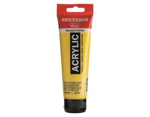 Amsterdam Acrylfarbe Standard 272 120 ml, Farbe: Transp. Gelb M, Transparent
