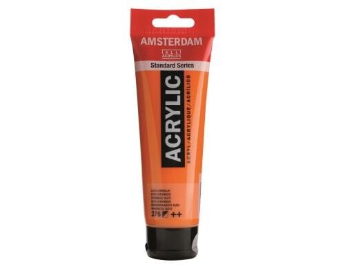 Amsterdam Acrylfarbe Standard 276 120 ml, Farbe: Azoorange, Halbdeckend
