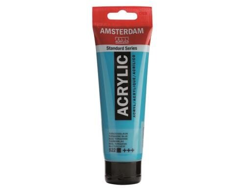 Amsterdam Acrylfarbe Standard 522 120 ml, Farbe: Türkisblau, Deckend