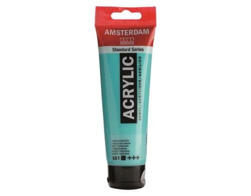 Amsterdam Acrylfarbe Standard 661 120 ml, Farbe: Türkisgrün, Deckend