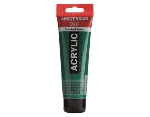 Amsterdam Acrylfarbe Standard 619 120 ml, Farbe: Perm. Grün D, Halbtransp.