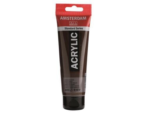 Amsterdam Acrylfarbe Standard 409 120 ml, Farbe: Umbra Gebrannt, Halbtransp.