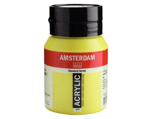 Amsterdam Acrylfarbe Standard 243 500 ml, Farbe: Grüngelb, Halbdeckend