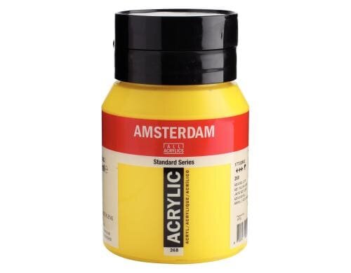 Amsterdam Acrylfarbe Standard 268 500 ml, Farbe: Azogelb H, Halbdeckend