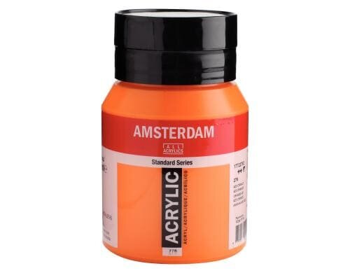 Amsterdam Acrylfarbe Standard 276 500 ml, Farbe: Azoorange, Halbdeckend