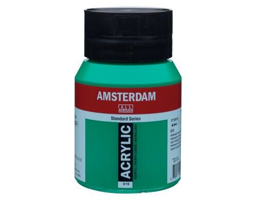 Amsterdam Acrylfarbe Standard 619 500 ml, Farbe: Perm. Grün D, Halbtransp.