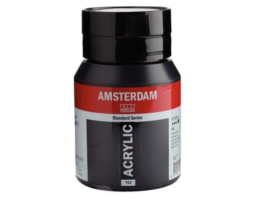 Amsterdam Acrylfarbe Standard 702 500 ml, Farbe: Lampenschwarz, Deckend