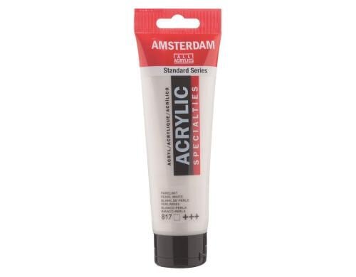 Amsterdam Acrylfarbe Specialties 817 120 ml, Farbe: Perlweiss, Transparent