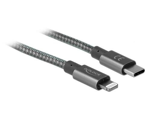 Delock USB2.0-Daten & Ladekabel, silber USB-C zu Lightning, 1m
