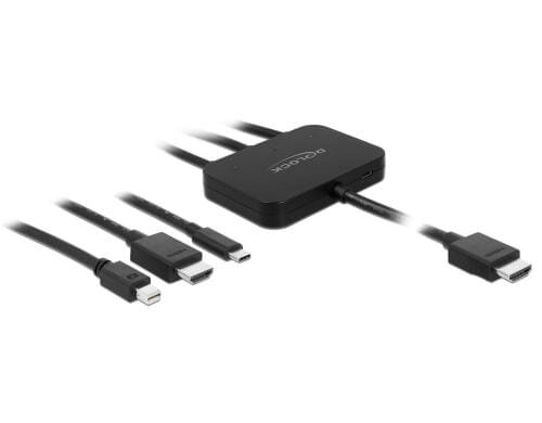 Multiportdapter HDMI zu HDMI/USB-C/mini DP 4K bis 60Hz, mit Audio, 1.8m