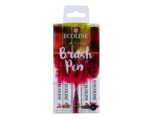 Talens Brush Pen Ecoline 5 Brush Pens, Farbe Herbst