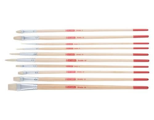 Talens Öl/Acryl-Pinsel 10er Set Grössen: 2-6-8-10-12-14-18, Schweineb.