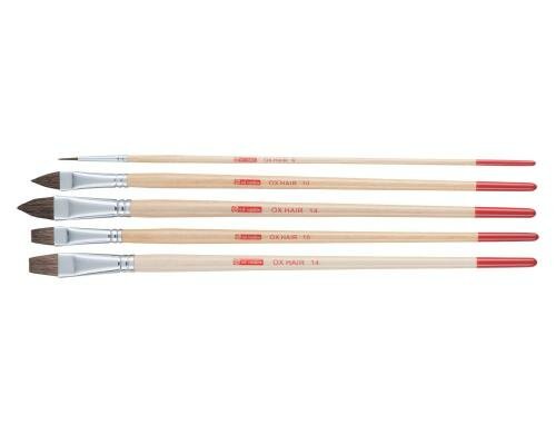 Talens Öl/Acryl-Pinsel 5er Set Grössen: 6-10-14, Rinderohrenhaar