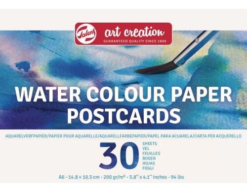 Talens Aquarellpapier Postcards 200g/m2, 30 Postk., Feinkorn, 10.5x14.8 cm