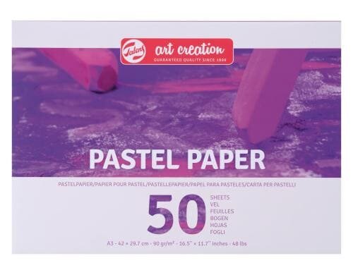 Talens Pastellpapier A3 90g/m2, 50 Bogen, farbig