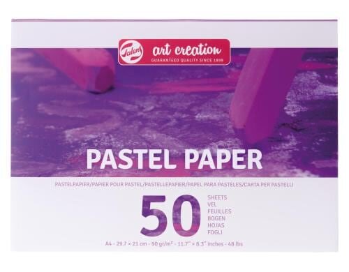 Talens Pastellpapier A4 90g/m2, 50 Bogen, farbig