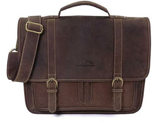 Alpenleder Tasche OHIO Ledertasche  - coffee