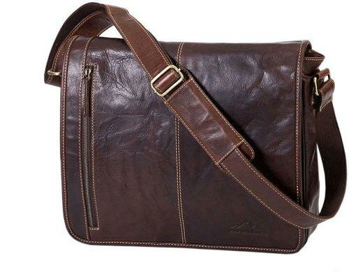 Alpenleder Messengerbag Atlanta Ledertasche - brandy