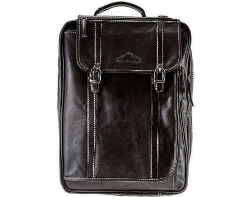 Alpenleder Multipurpose ALLGÄU Lederrucksack - ebenholz