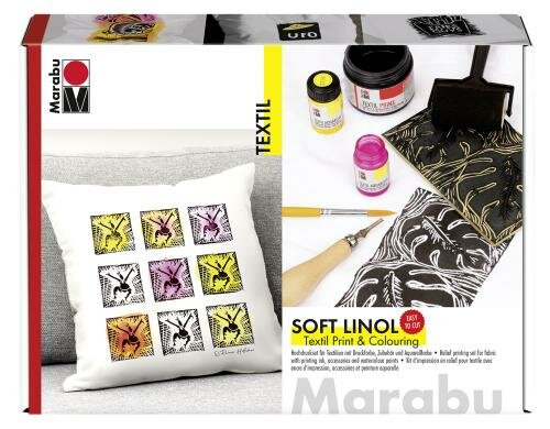Marabu Textilfarbe Set Linol Print & Colouring