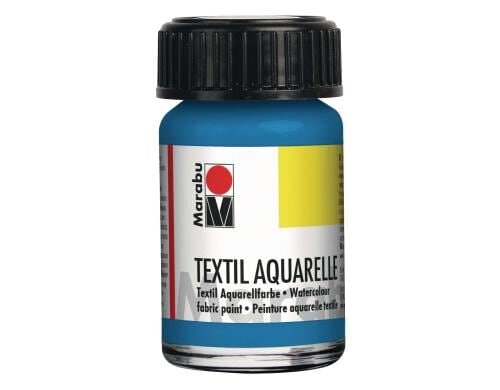 Marabu Textilfarbe Aquarelle Cyan, 15 ml