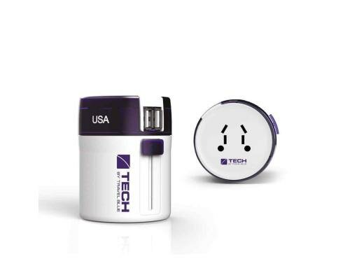Travel Blue Weltreiseadapter Schweiz 2 polige Geräte, 2x USB