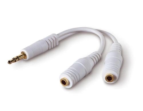 Belkin Y-Adapter 3.5mm Klinke weiss Kopfhörer-Splitter