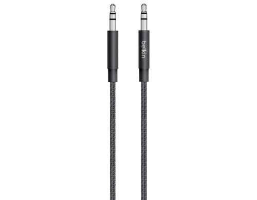Belkin 3.5mm Premium Mixit 1.2m schwarz Audiokabel Klinke - Klinke, metallic finish