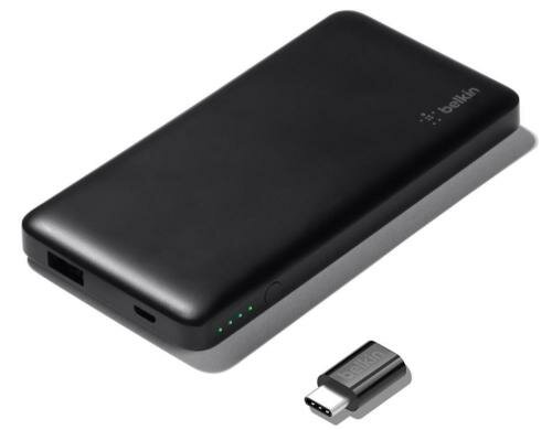 Belkin Powerbank Pocket Power 5000 mAH schwarz, Micro-USB, inkl. Adpater USB-C