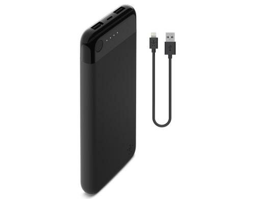 Belkin Powerbank Boost Charge 10000 mAH schwarz, Lightning-Connector inkl. Kabel