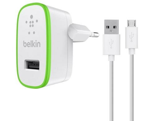 Belkin Universal Home Charger USB 2.0 Typ-A 12W / 2.4A, weiss,inkl Micro-USB Kabel 1.2m
