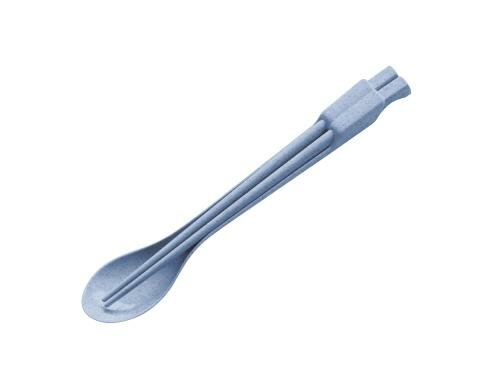 Koziol Besteckset Dynasty Organic Blau Chopsticks mit Löffel