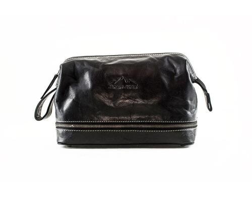 Alpenleder Necessaire Lago di Como ebenholz