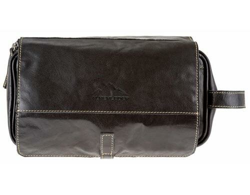 Alpenleder Necessaire Roll Up ebenholz