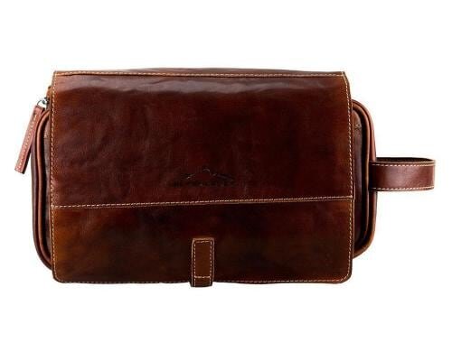 Alpenleder Necessaire Roll Up cognac