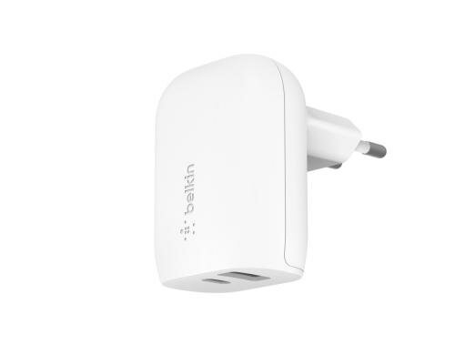 Belkin Dual Charger USB- u. USB-A 18W / 12 W, weiss