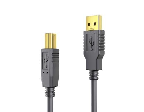 PureLink USB2.0-Kabel Typ A-B:20 Meter USB2.0, Typ A-B, Aktiv, vergoldet