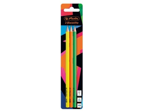 Herlitz Bleistift HB Neon Art 3 Stk. Blister