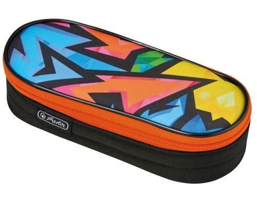 Herlitz Faulenzer Etui Neon Art bedrucktes Lederimitiat