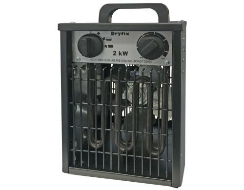 Dryfix Heizlüfter Eco 2 1000/2000 Watt, bis 20m2, 220-240 V