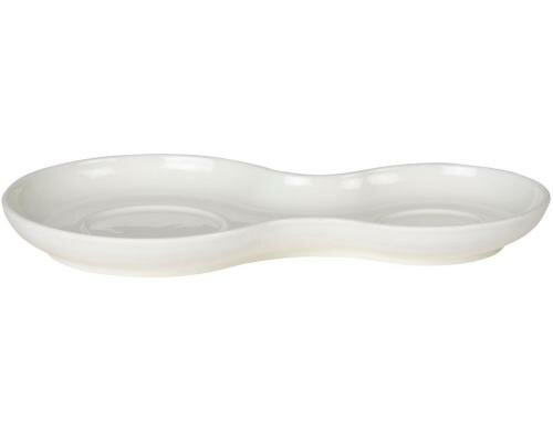 Nudge Servierplatte 20x11cm Crème 1 Stück, 20x11cm, eingefärbtes Porzellan