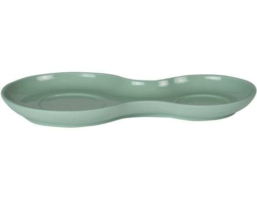 Nudge Servierplatte 20x11cm Kale Green 1Stück, 20x11cm, eingefärbtes Porzellan