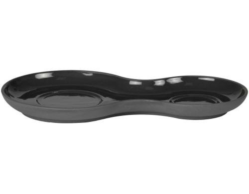 Nudge Servierplatte 20x11cm Schwarz 1Stück, 20x11cm, eingefärbtes Porzellan