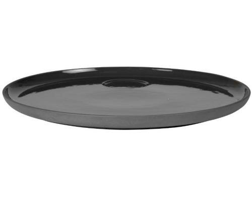 Nudge Servierplatte Rund 27cm Schwarz 1Stück, D: 27cm, eingefärbtes Porzellan