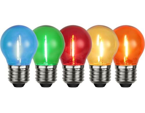 Star Trading LED Lampen 5 Stück LED Leuchtmittel E27 5er Pack multi, IP44