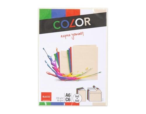 Elco Kuverts/Karten-Set C6/A6 5x2/5x2 Stk., assortiert